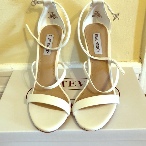 steve madden white strappy sandals